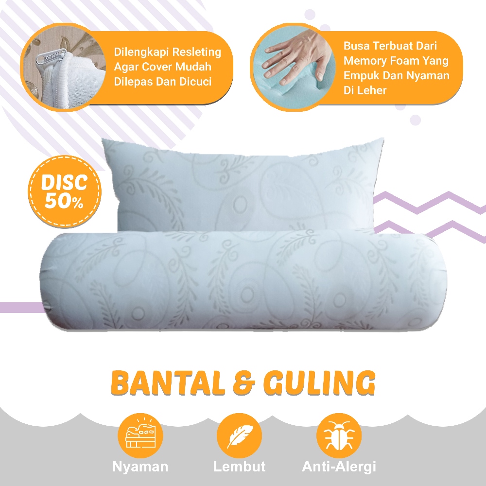 Bantal Guling Knitting Memory Foam