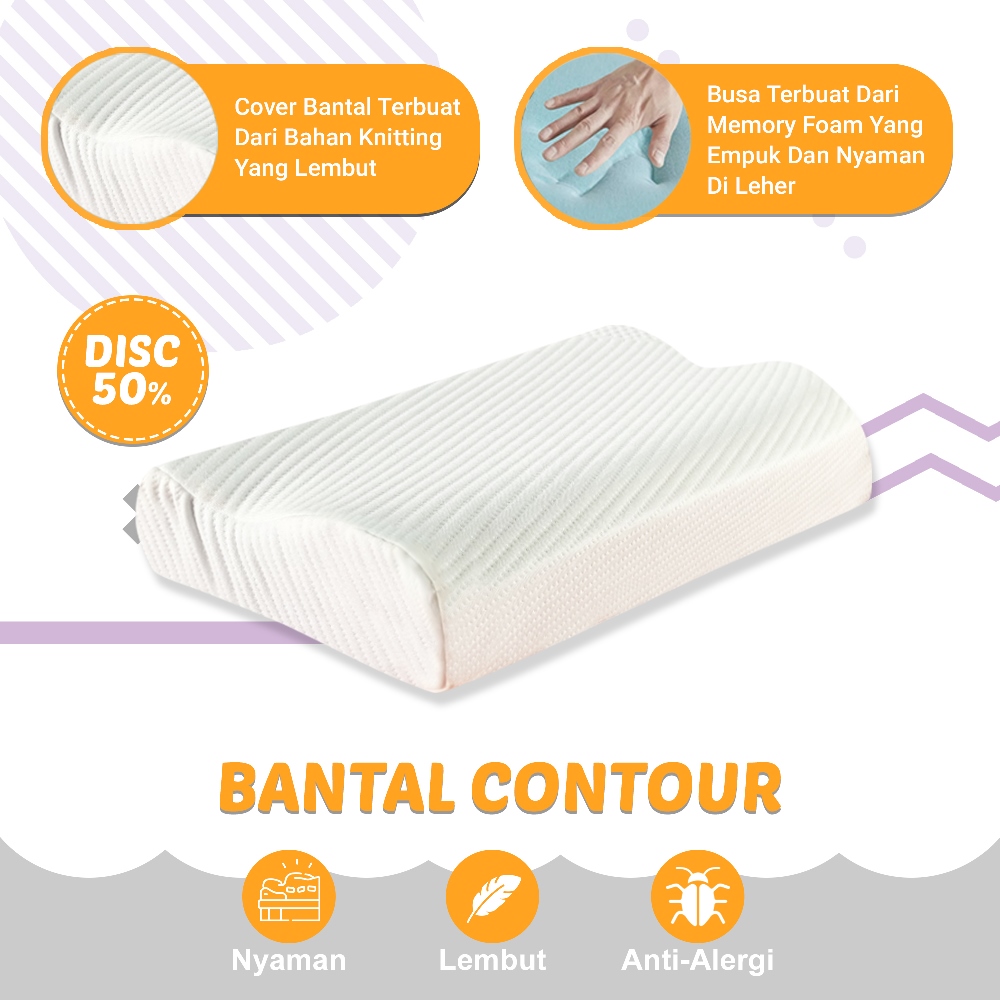 Bantal Contour Kesehatan Memory Foam